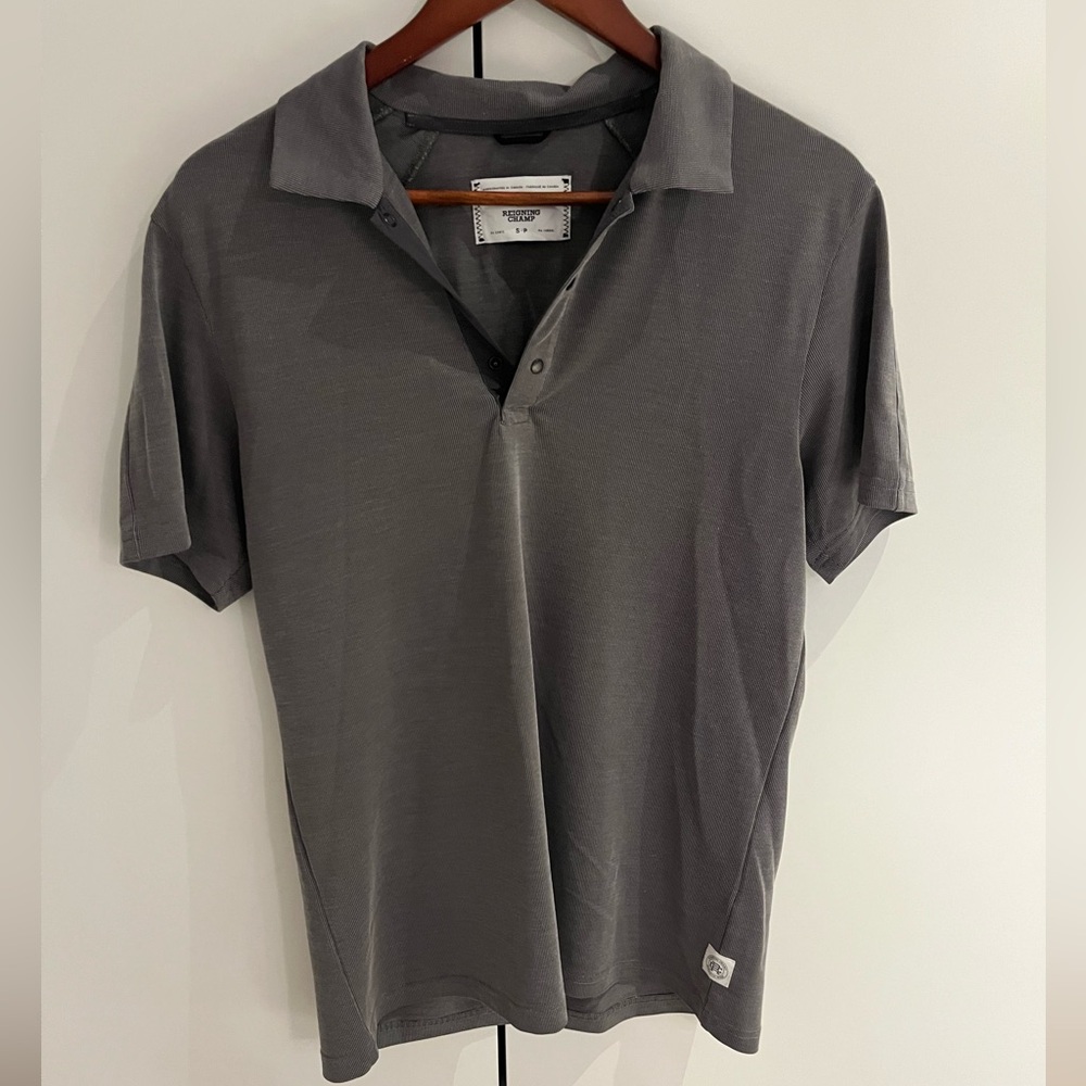 Reigning Champ Charcoal Polo Shirt